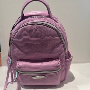 Juicy Couture Lilac Quilted Backpack with adjustable Back Strap and Front Pocket